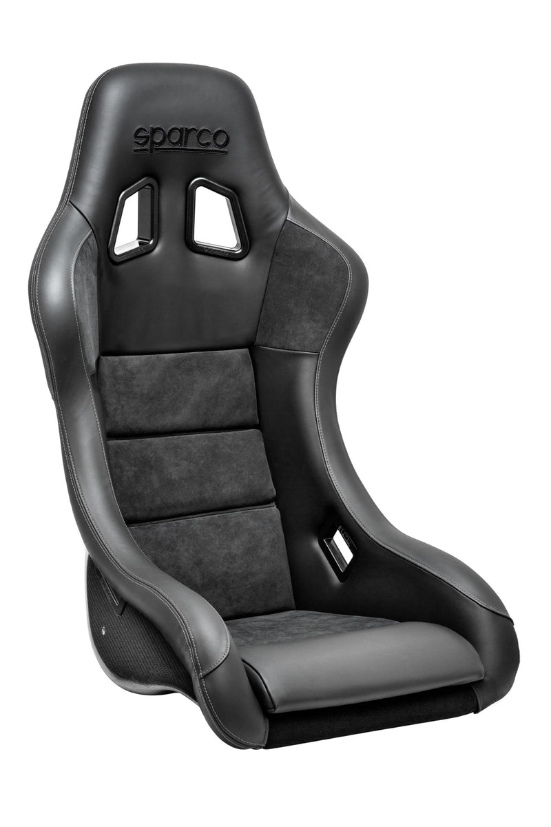 Sparco QRT-C Performance Carbon Racing Seat Black w/ Gray Stitching