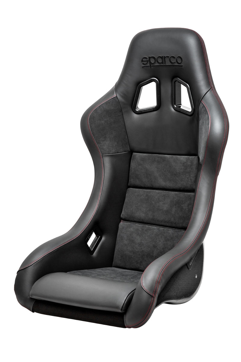Sparco QRT-C Performance Carbon Racing Seat Black w/ Red Stitching
