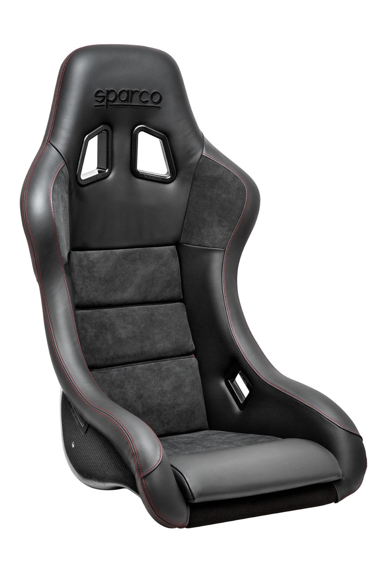 Sparco QRT-C Performance Carbon Racing Seat Black w/ Red Stitching