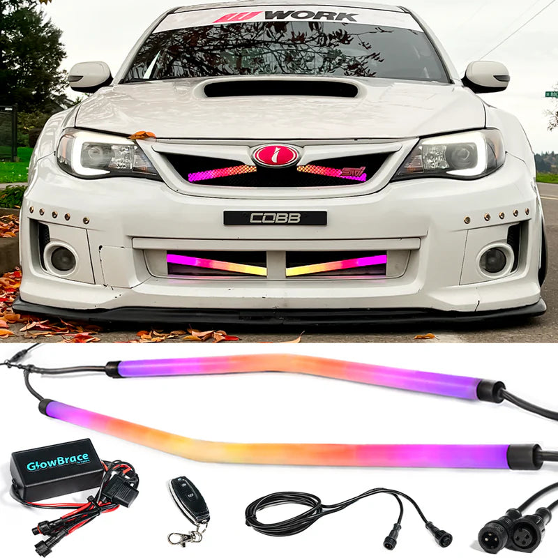 IcyAero GlowBrace Front Brace Bar 2008-2014 WRX / 2008-2014 STI