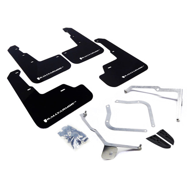 Rally Armor Black UR Mudflaps White Logo 2015-2021 WRX / 2015-2021 STI