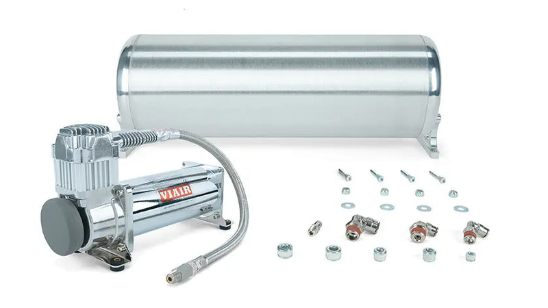 Air Lift 18in FLO Tank w/ Viair 444c Chrome Compressor
