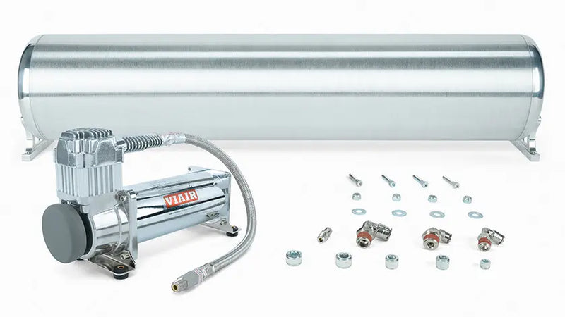 Air Lift 28in FLO Tank w/ Viair 444c Chrome Compressor