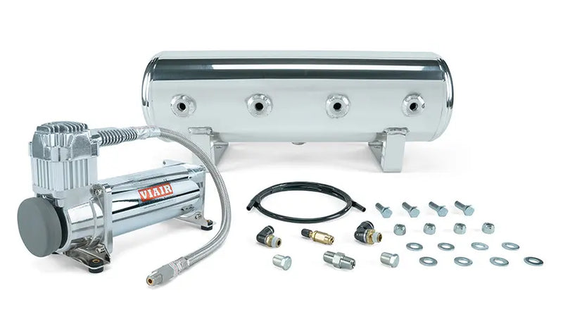 Air Lift 2.5 Gal. Polished Tank w/ Viair 444c Chrome Compressor