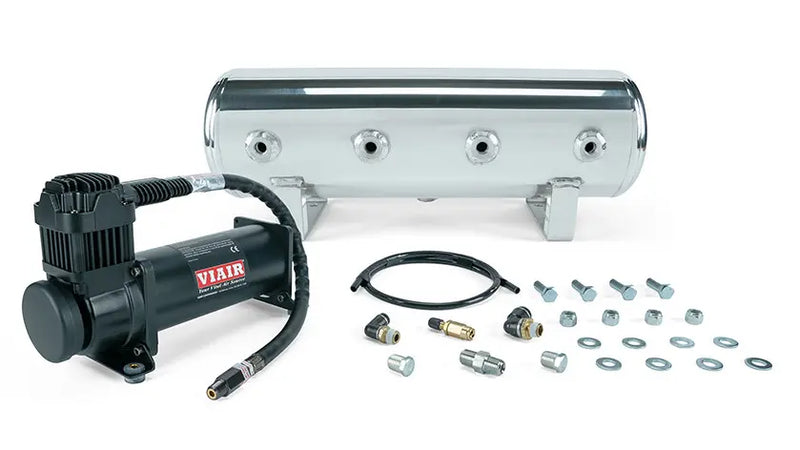 Air Lift 2.5 Gal. Polished Tank w/ Viair 444b Black Compressor
