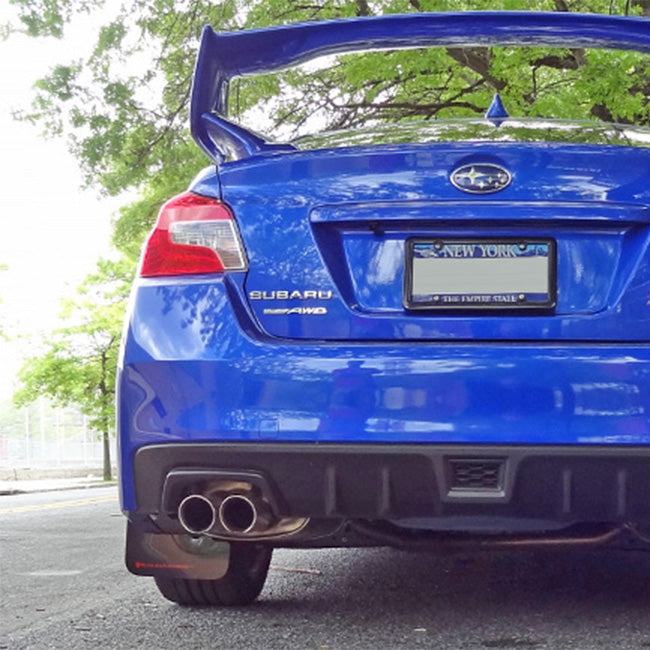 Rally Armor Black UR Mudflaps White Logo 2015-2021 WRX / 2015-2021 STI