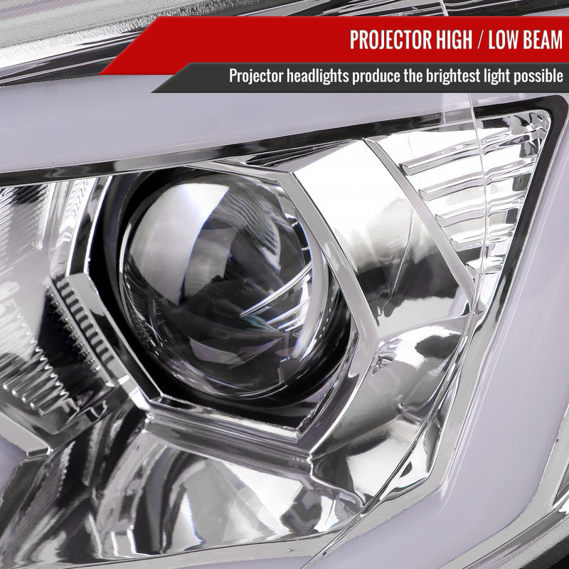 Spec-D Tuning Sequential LED Headlights Chrome Housing w/ Clear Lens 2006-2007 WRX / 2006-2007 STI