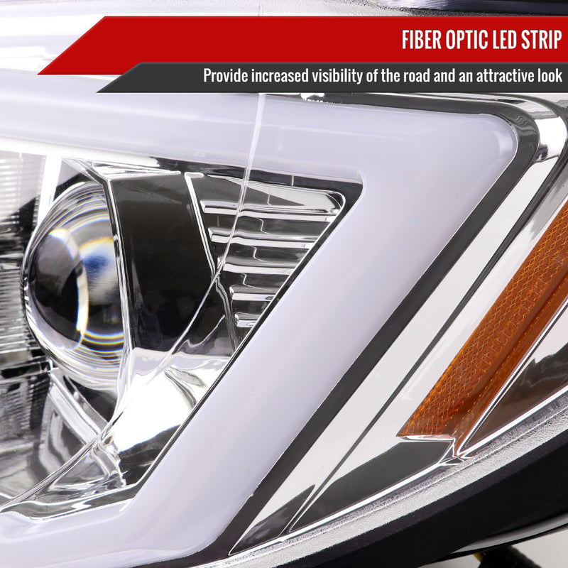 Spec-D Tuning Sequential LED Headlights Chrome Housing w/ Clear Lens 2006-2007 WRX / 2006-2007 STI