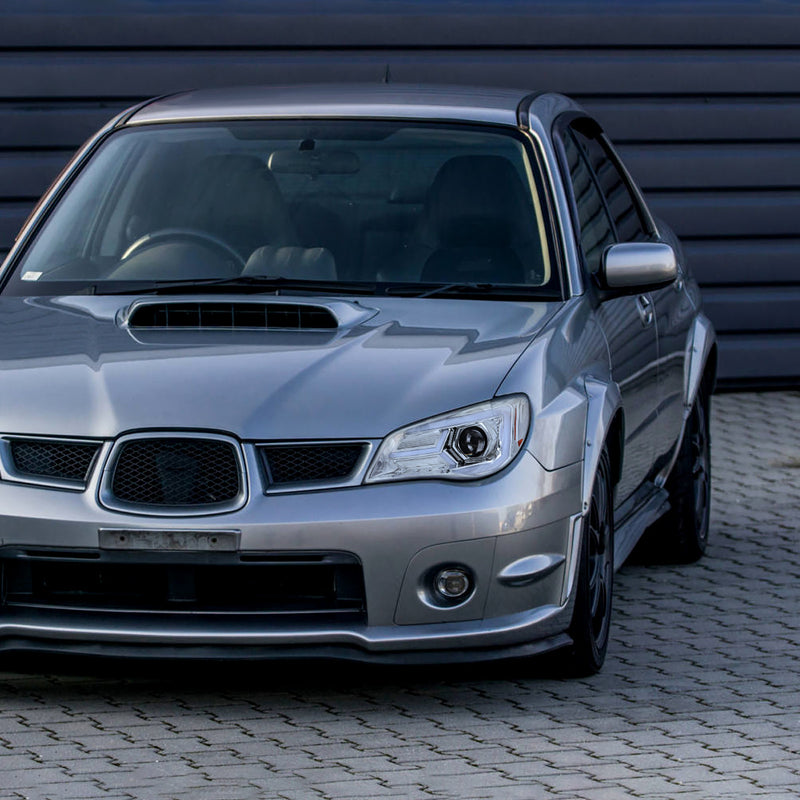 Spec-D Tuning Sequential LED Headlights Chrome Housing w/ Clear Lens 2006-2007 WRX / 2006-2007 STI