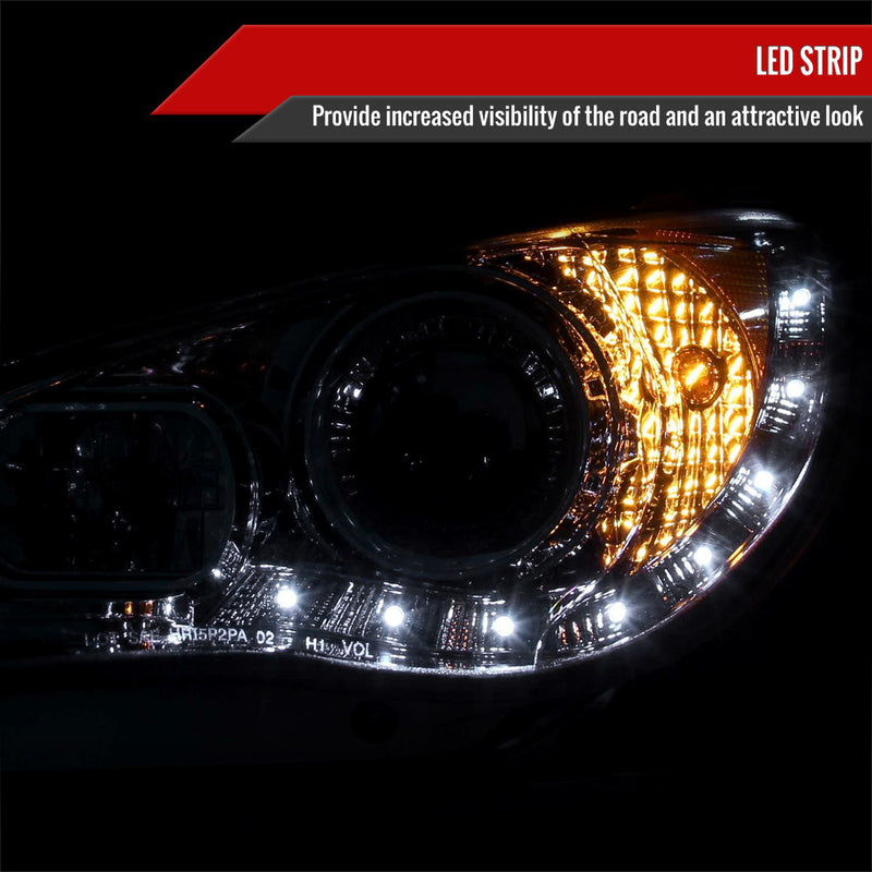 Spec-D Tuning LED Headlights Clear Housing w/ Clear Lens 2006-2007 WRX / 2006-2007 STI