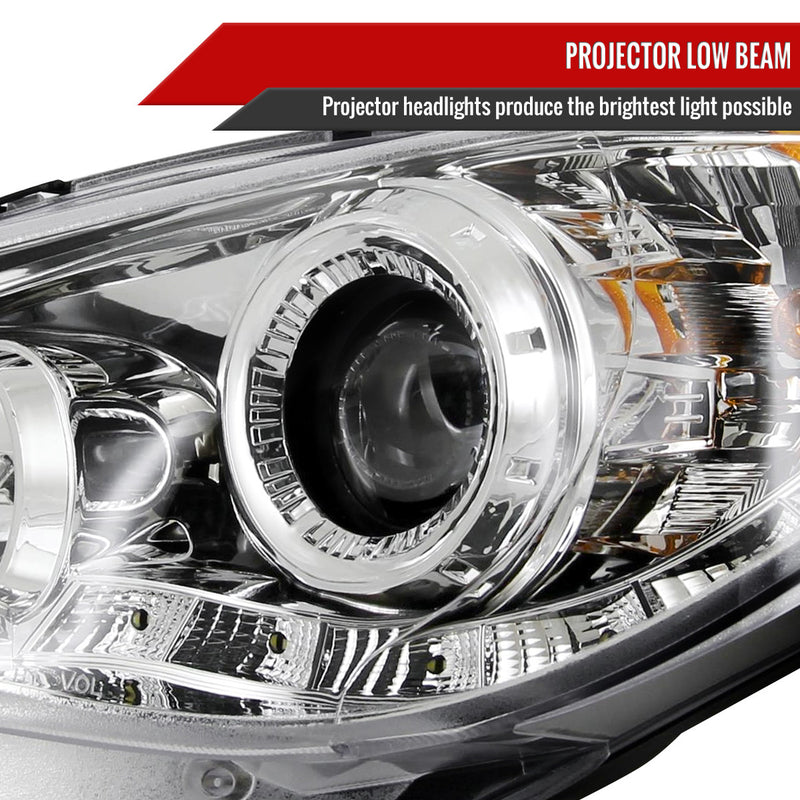 Spec-D Tuning LED Headlights Clear Housing w/ Clear Lens 2006-2007 WRX / 2006-2007 STI