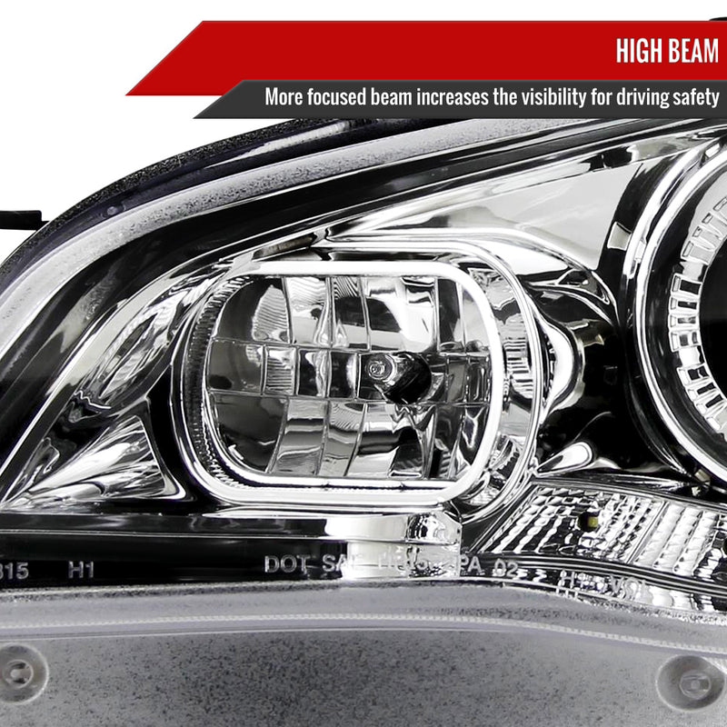 Spec-D Tuning LED Headlights Clear Housing w/ Clear Lens 2006-2007 WRX / 2006-2007 STI
