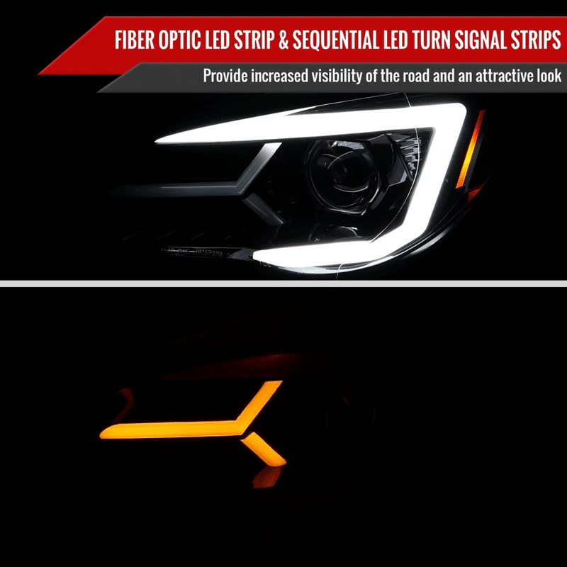 Spec-D Tuning V2 Sequential LED Headlights 2006-2007 WRX/STI