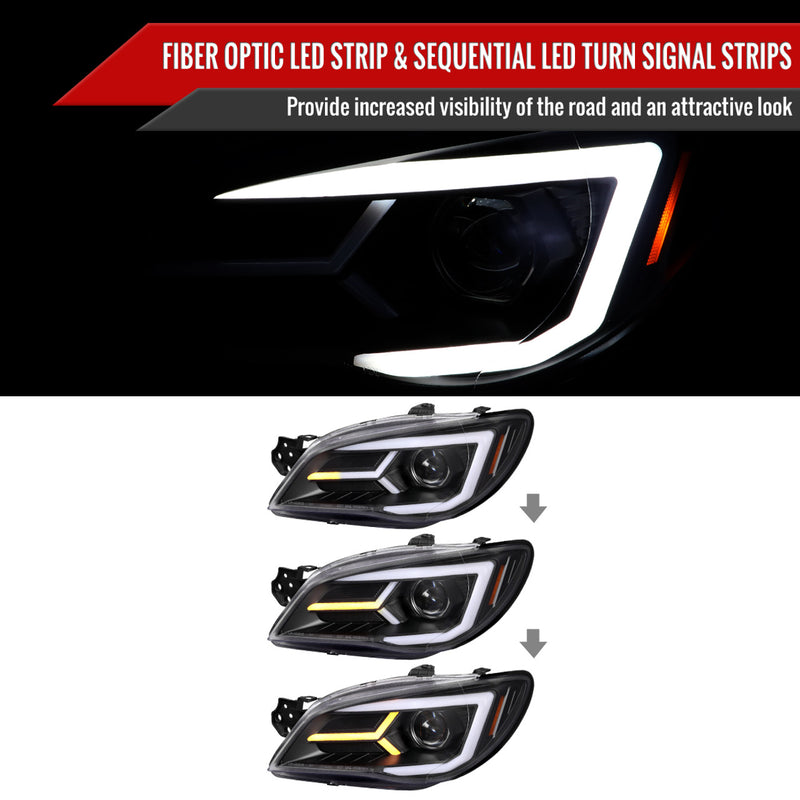 Spec-D Tuning V2 Sequential LED Headlights 2006-2007 WRX/STI