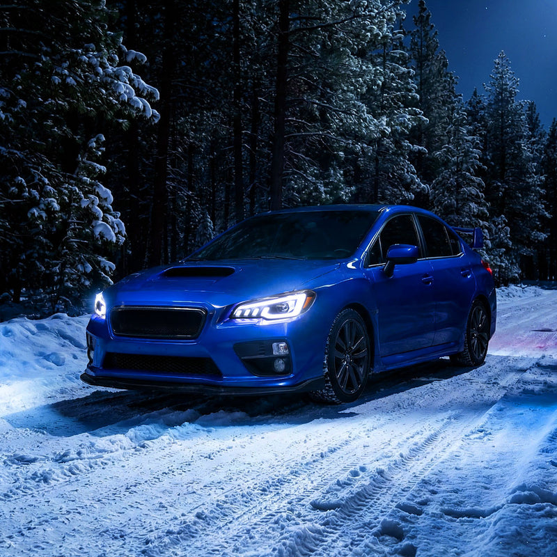 Spec-D Tuning Smoke Lens Switchback Sequential LED Headlights 2015-2021 WRX / 2015-2021 STI