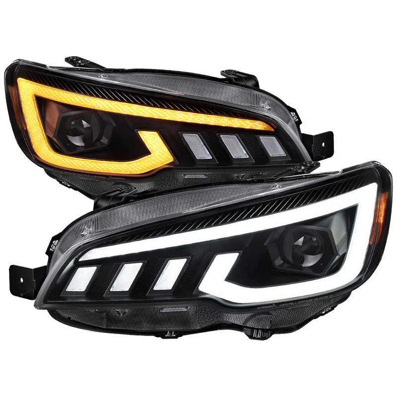 Spec-D Tuning Clear Lens Switchback Sequential LED Headlights 2015-2021 WRX / 2015-2021 STI