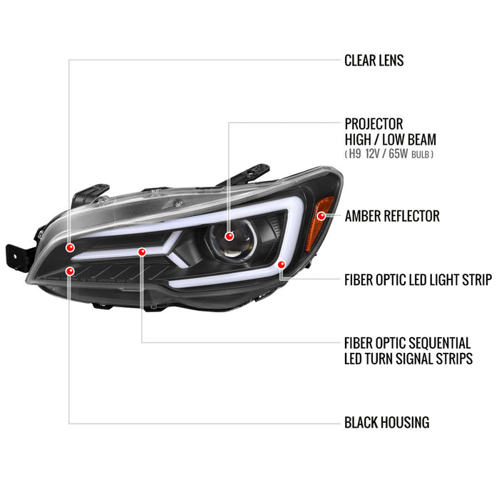 Spec-D Tuning Sequential LED Headlights 2015-2021 WRX/STI