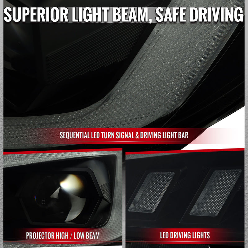 Spec-D Tuning Smoke Lens Switchback Sequential LED Headlights 2015-2021 WRX / 2015-2021 STI