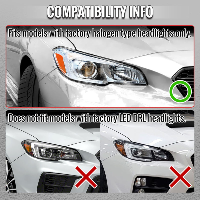 Spec-D Tuning Smoke Lens Switchback Sequential LED Headlights 2015-2021 WRX / 2015-2021 STI