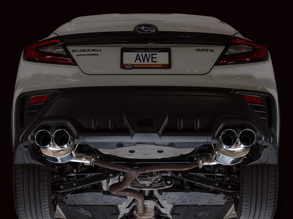 AWE Touring Edition Axleback Exhaust w/ Chrome Silver Tips 2022+ WRX