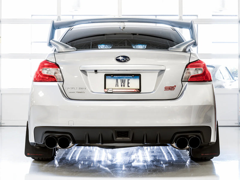 AWE Track Edition Catback Exhaust w/ Diamond Black Tips 2011-2021 WRX / 2011-2021 STI