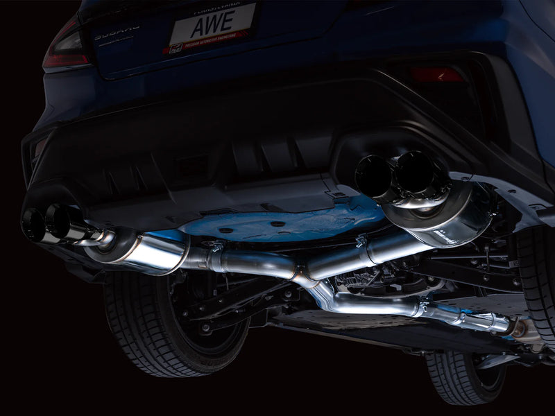 AWE Touring Edition Catback Exhaust w/ Diamond Black Tips 2022-2026 WRX