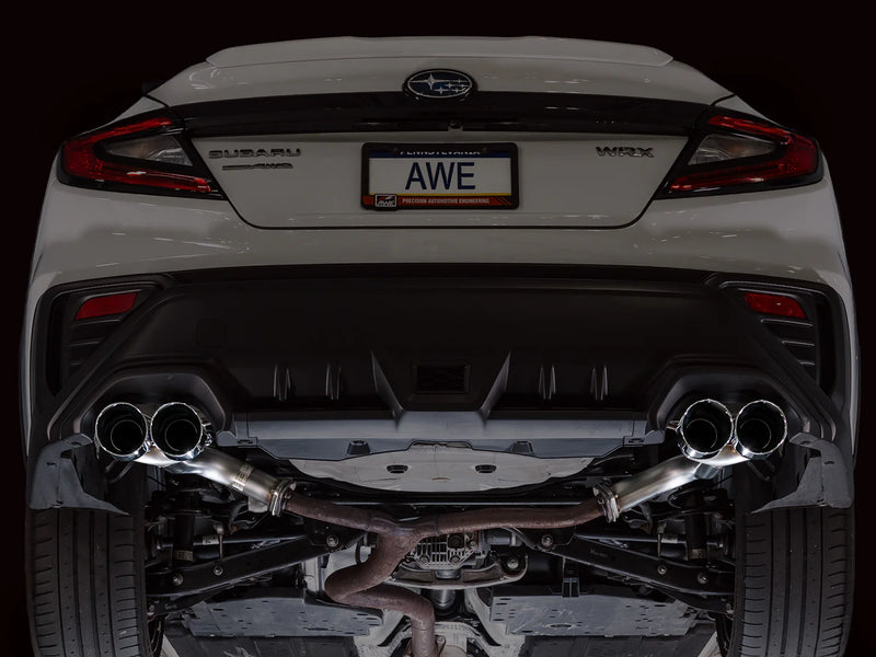 AWE Track Edition Axleback Exhaust w/ Chrome Silver Tips 2022+ WRX