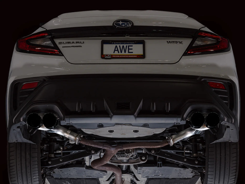 AWE Track Edition Axleback Exhaust w/ Diamond Black Tips 2022+ WRX