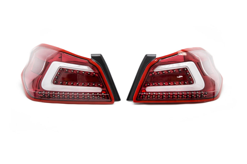 MSP TR Style Sequential White Bar Tail Lights Red Lens 2015-2021 WRX / 2015-2021 STI
