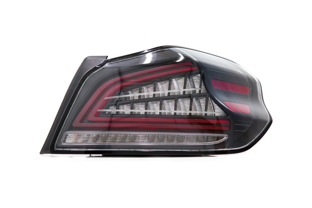 OLM Spec CR Sequential LED Tail Lights Clear Lens 2015-2021 WRX/STI