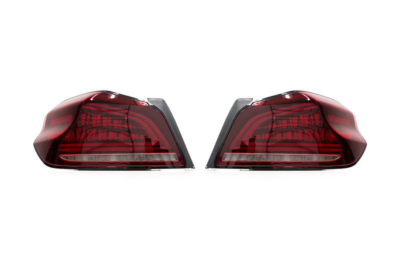OLM Spec CR Sequential LED Tail Lights Red Lens 2015-2021 WRX/STI