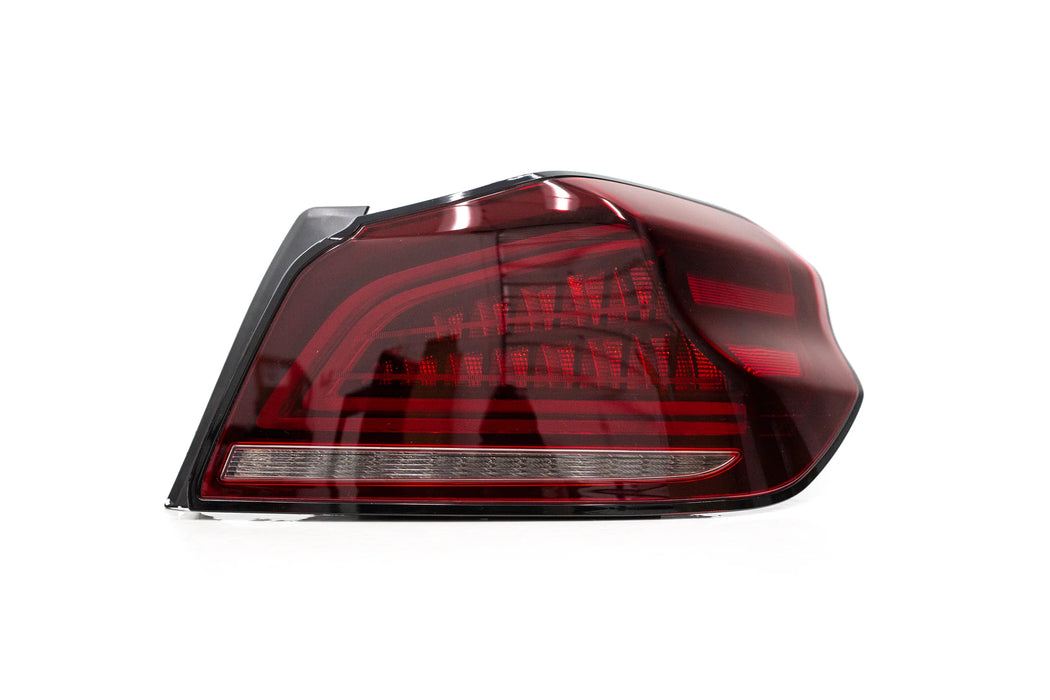 OLM Spec CR Sequential LED Tail Lights Red Lens 2015-2021 WRX/STI