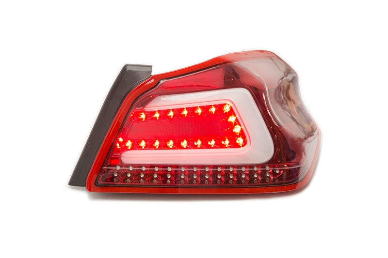 MSP TR Style Sequential White Bar Tail Lights Red Lens 2015-2021 WRX / 2015-2021 STI