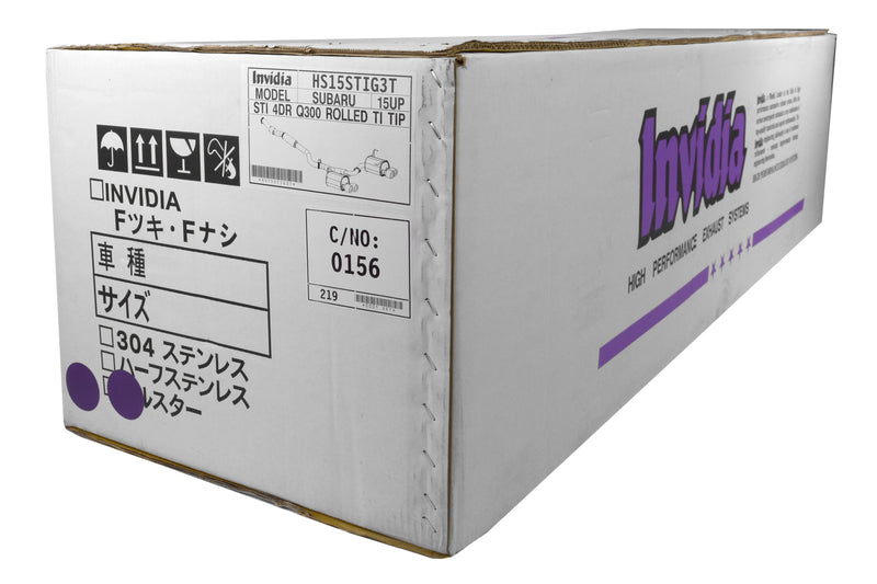 Invidia Q300 Titanium Tip Catback Exhaust 2015-2021 WRX/STI