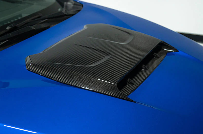 OLM LE Overize Carbon Fiber Hood Scoop Cover 2022-2026 WRX