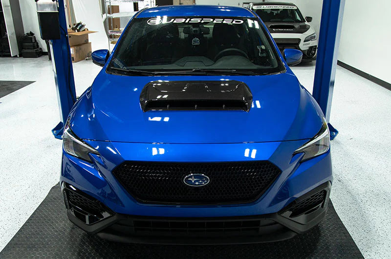 OLM LE Overize Carbon Fiber Hood Scoop Cover 2022-2026 WRX