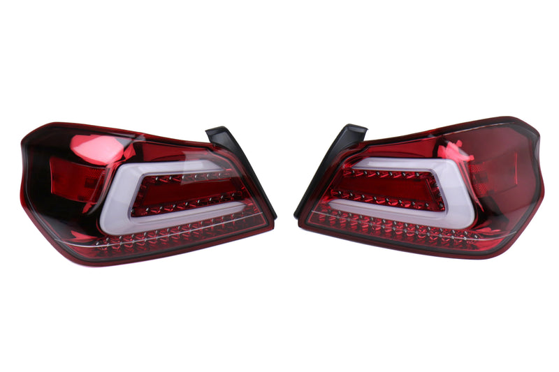 MSP TR Style Sequential White Bar Tail Lights Red Lens 2015-2021 WRX / 2015-2021 STI