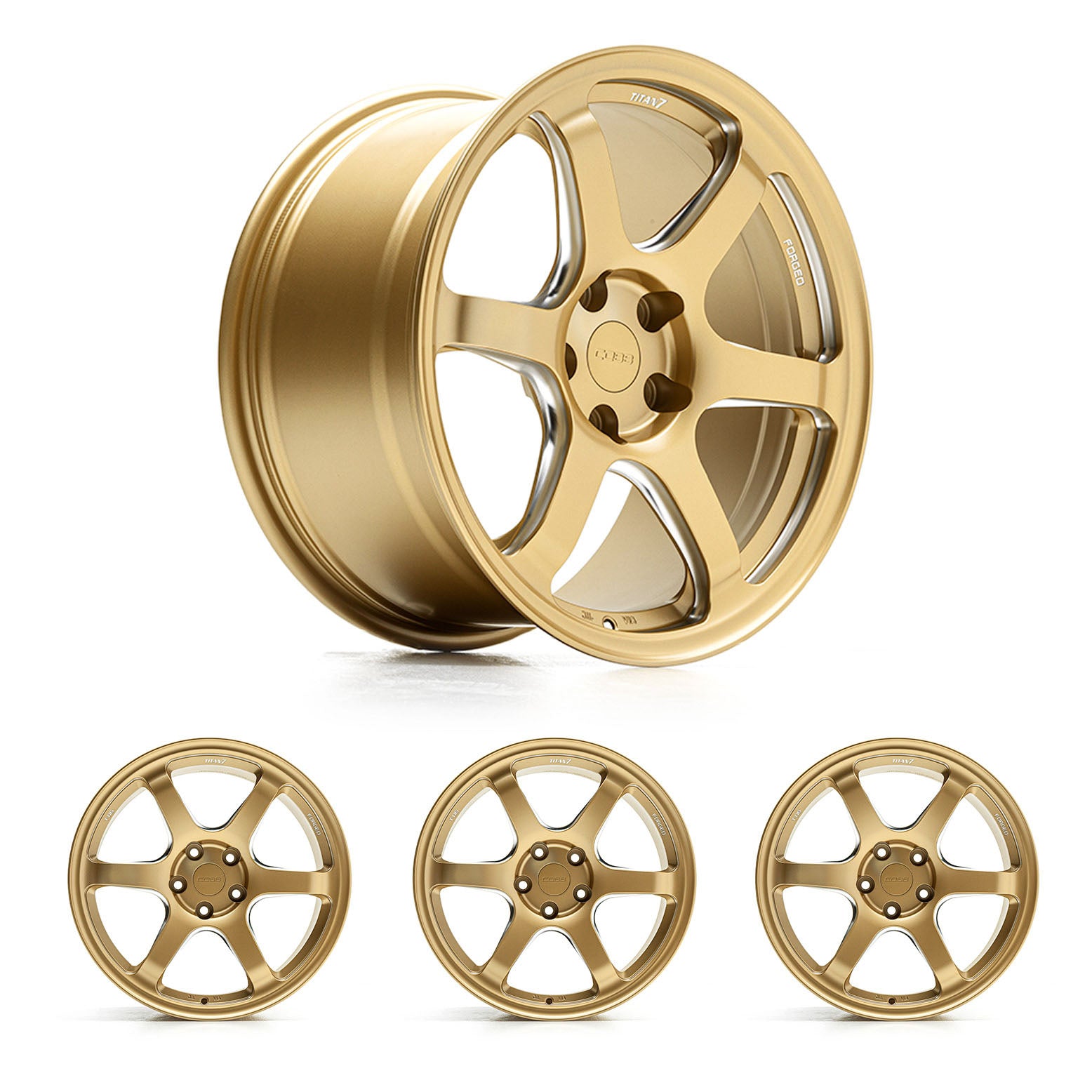 COBB TITAN7 T-D6 CYBER GOLD 18x9.5+40 5x114.3 — WRXDaily