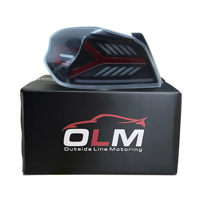 OLM Y-Spec LED Taillights Clear Lens Red Optic 2015-2021 WRX/STI