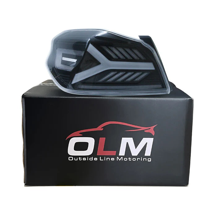 OLM Y-Spec LED Taillights Clear Lens White Optic 2015-2021 WRX/STI
