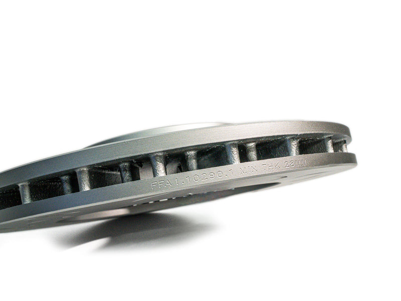 FactionFab V2 Dual Drilled Slotted Front Rotor 2004-2017 STI