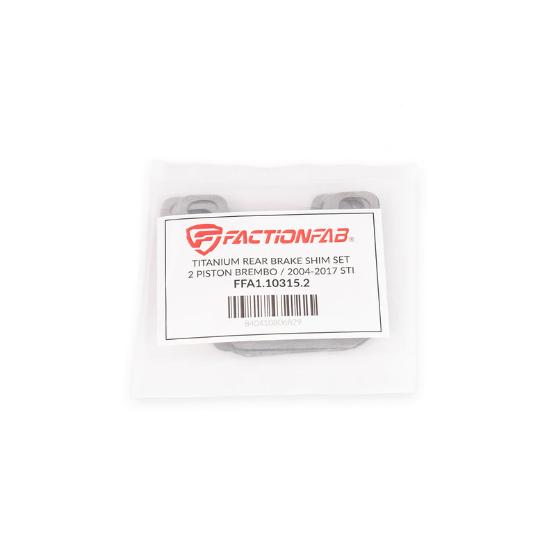 FactionFab Titanium Rear Brake Shim Set 2004-2017 STI