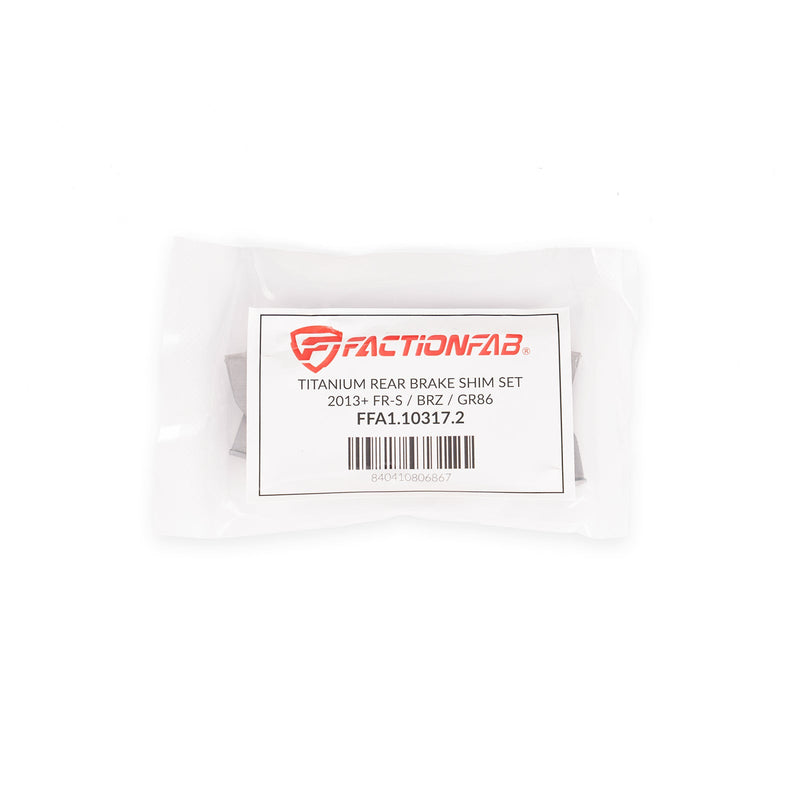 FactionFab Titanium Rear Brake Shim Set 2022-2026 WRX