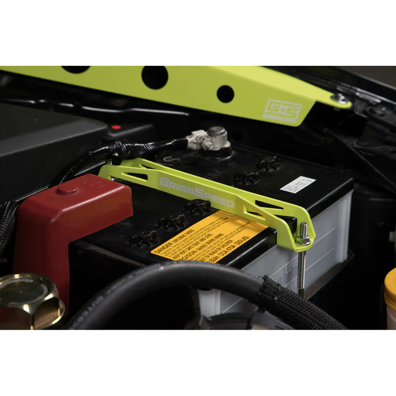 GrimmSpeed Red Lightweight Battery Tiedown 2002-2026 WRX / 2004-2021 STI