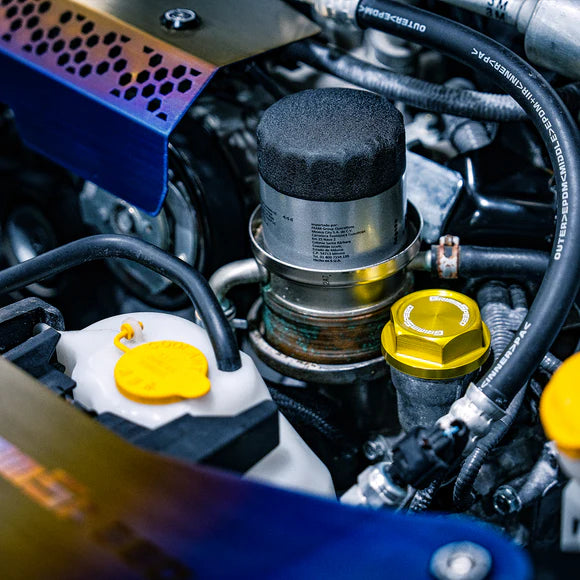 GrimmSpeed Gold V2 Bolt Oil Cap 2002+ WRX / 2004-2021 STI