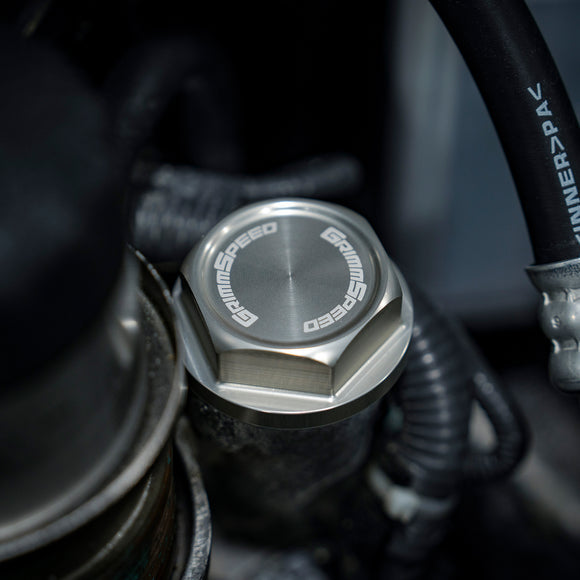GrimmSpeed Silver V2 Bolt Oil Cap 2002+ WRX / 2004-2021 STI