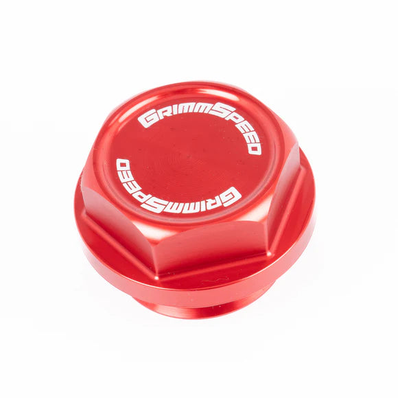 GrimmSpeed Red V2 Bolt Oil Cap 2002+ WRX / 2004-2021 STI