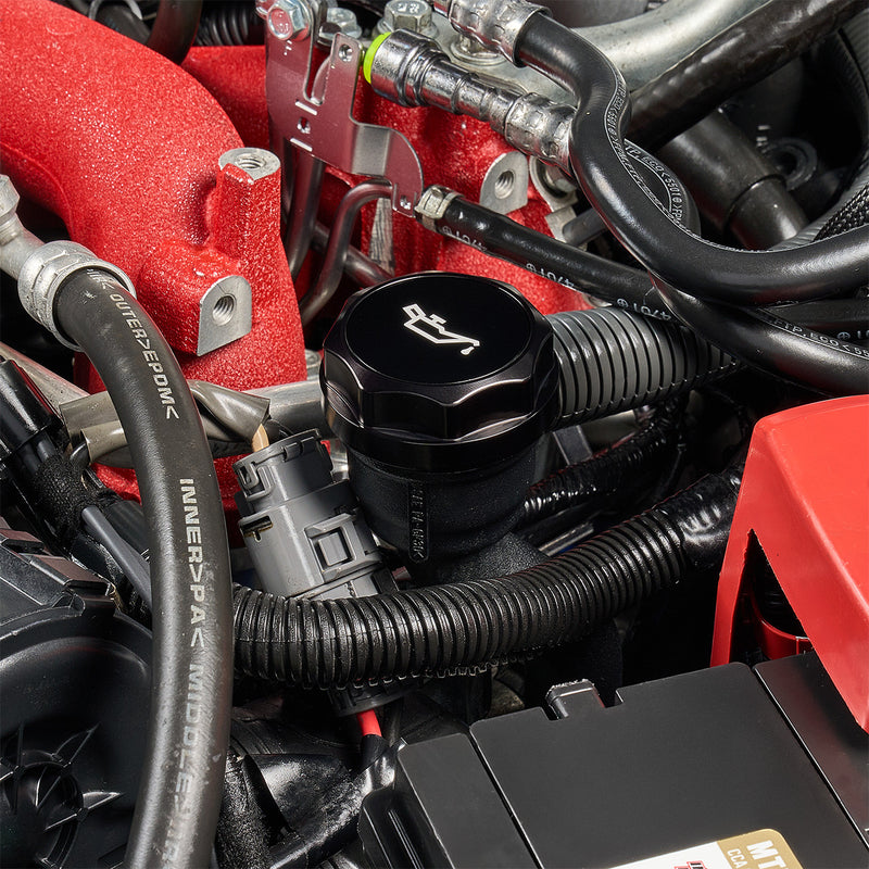 IAG Black Revolve Engine Oil Fill Cap 2002-2026 WRX / 2004-2021 STI