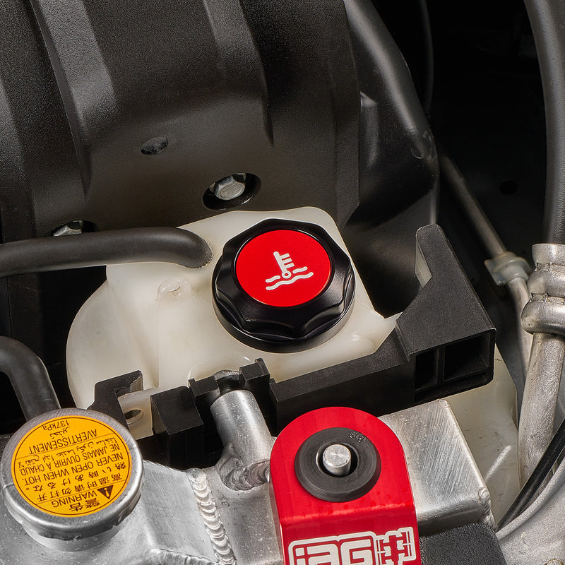 IAG Red Revolve Coolant Reservoir Cap 2002-2026 WRX / 2004-2021 STI