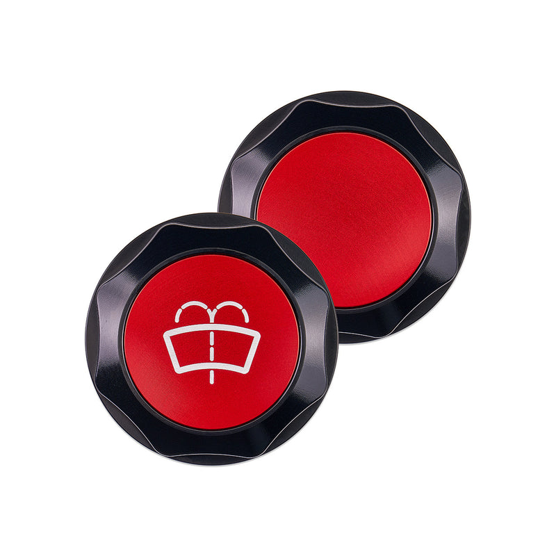 IAG Red Revolve Washer Fluid Reservoir Cap 2002-2021 WRX / 2004-2021 STI